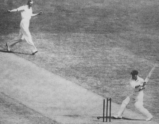 Don Bradman out bowled