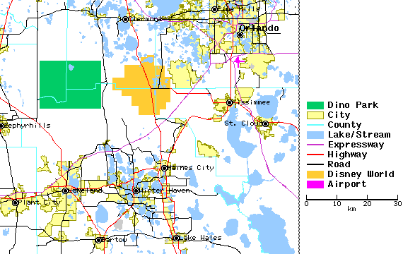 [Orlando area map]