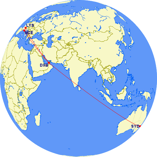 map of flights