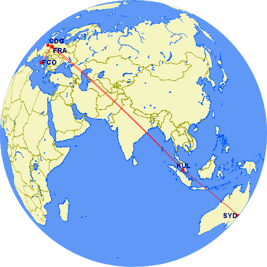 map of flights