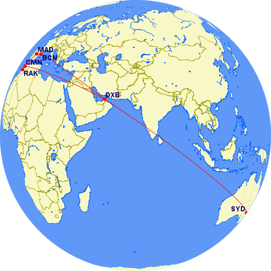 map of flights