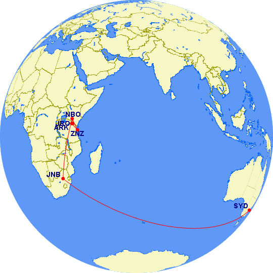 map of flights